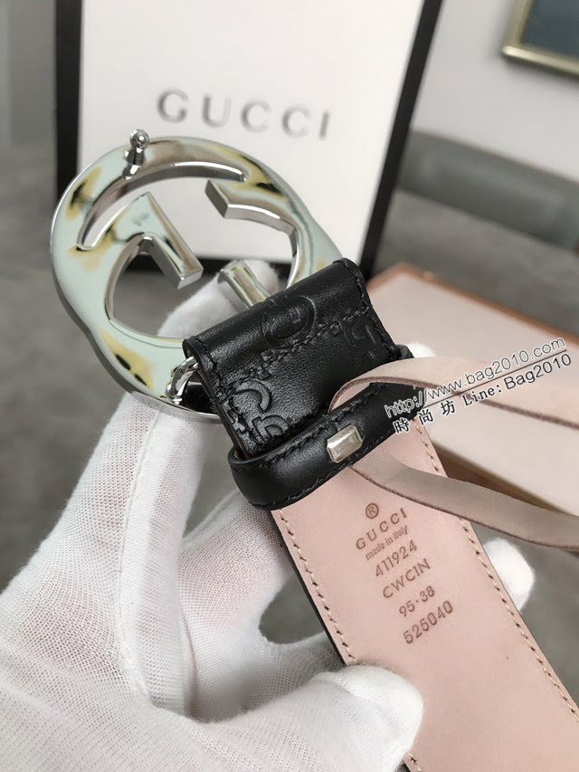 Gucci經典皮帶 古奇GG腰帶 411924  jjp1566